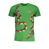 Cavalli Class Green Cotton T-Shirt -   -  Cavalli Class.